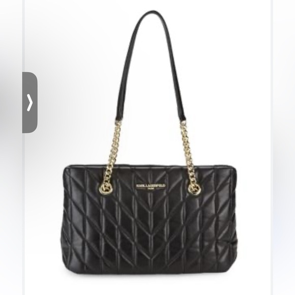 Karl Lagerfeld Paris Karolina East West Leather Tote - Picture 1 of 10